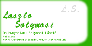 laszlo solymosi business card